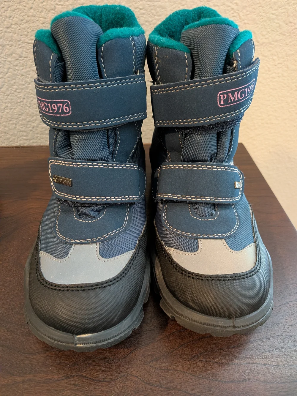 PRIMIGI Girls' Gore-Tex Blue Winter Ankle Boots Teal Fleece Lining